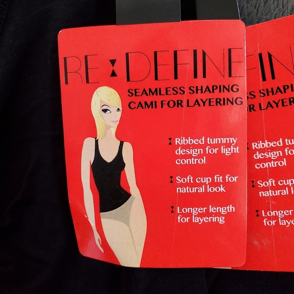 Re-Define Shapewear Cami Size XL New with Tags BLACK NWT Bra - Picture 8 of 10